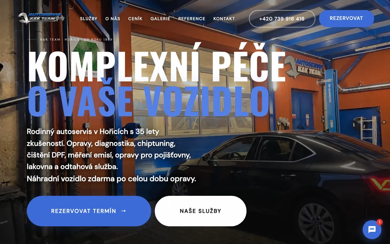 Autoservis K&K Team — web