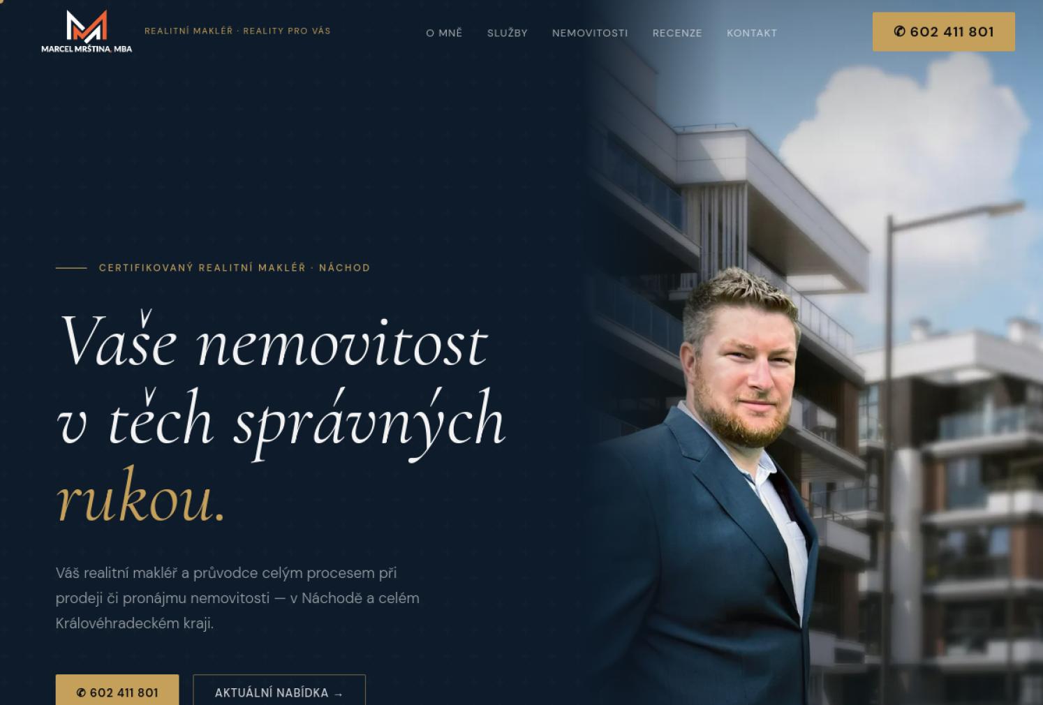 Marcel Mrština Realitní — web