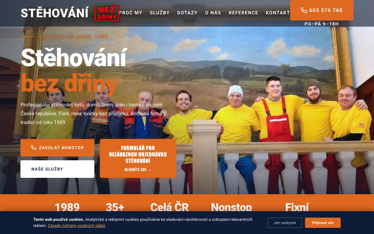 Stěhování bez dřiny — web